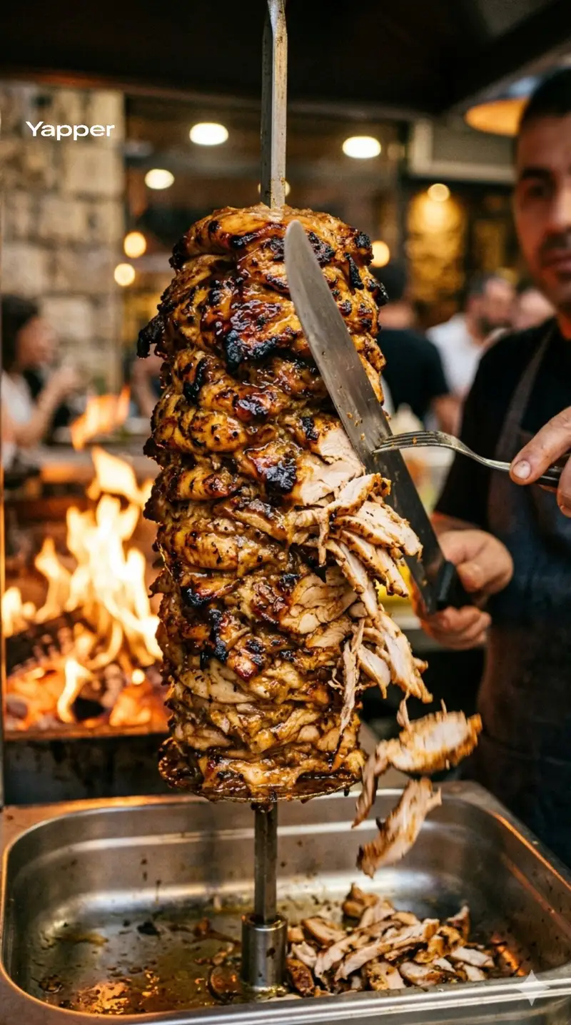 پیش‌نمایش Cinematic Shawarma Rotisserie Shot