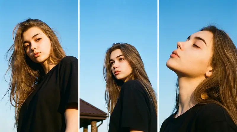 Preview of Film Aesthetic Triptych Portrait with Identity Lock