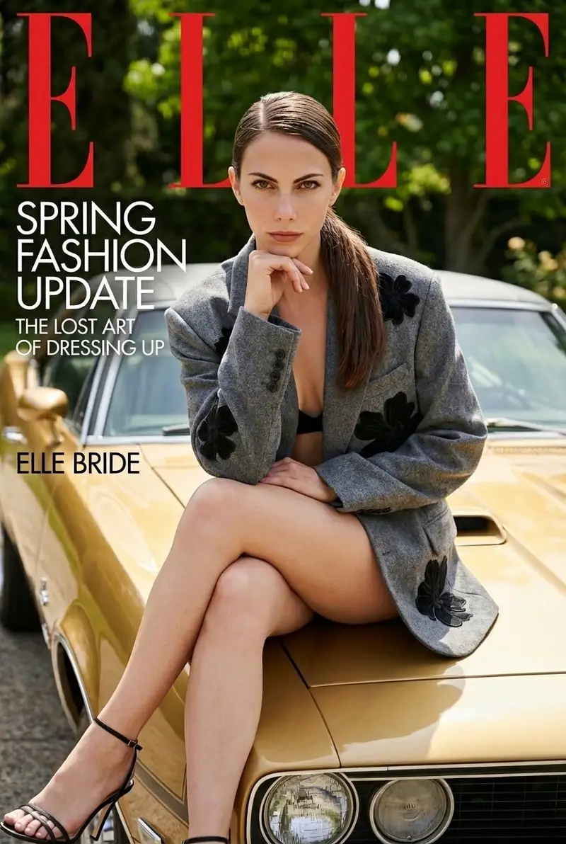 Preview of High-Fashion ELLE Magazine Cover Shot Prompt