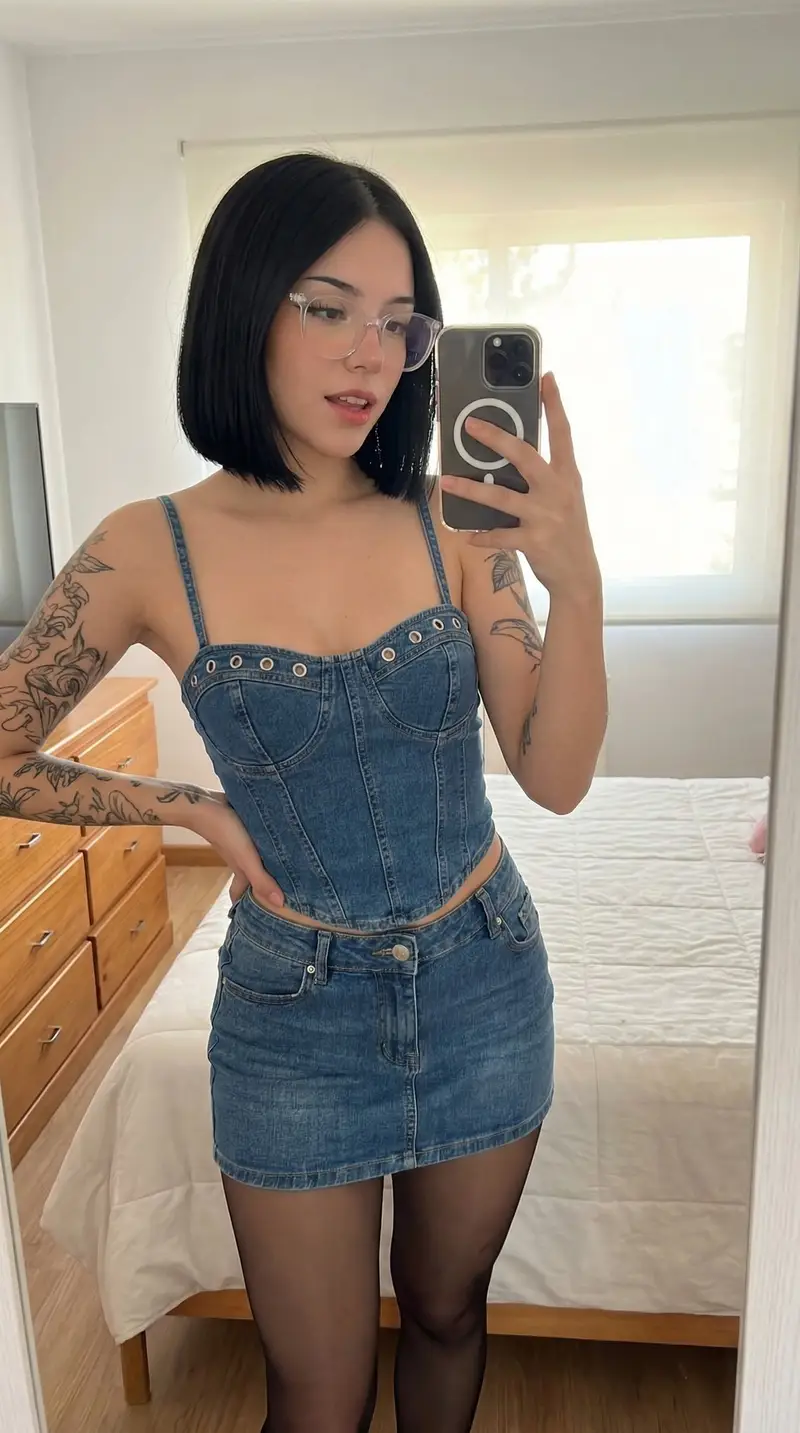 Preview of Denim Mirror Selfie Portrait