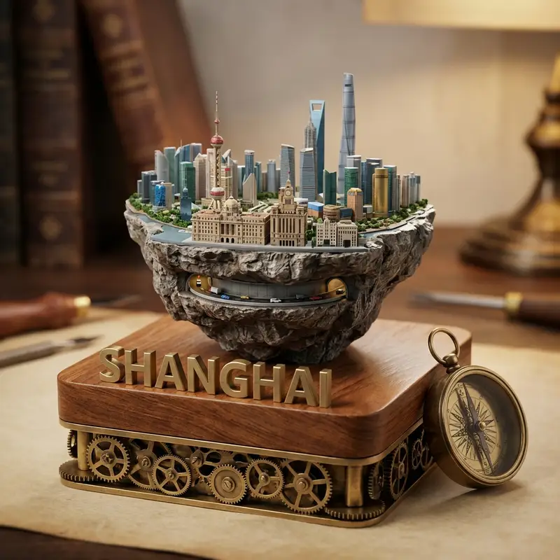 پیش‌نمایش Tilt-Shift Diorama Miniature City Prompt (Shanghai)