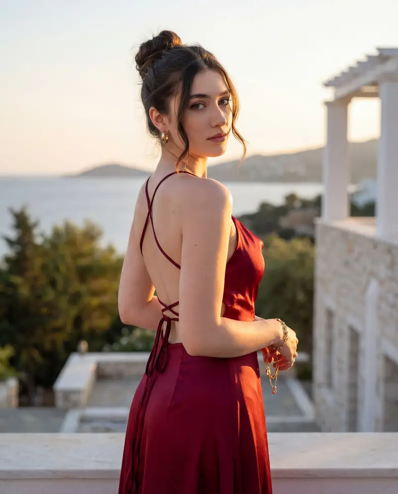 Preview of Golden Hour Fashion Editorial Portrait