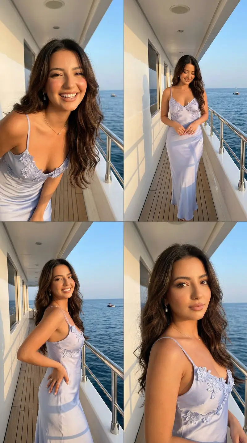 Preview of Golden Hour Yacht Candid Contact Sheet Prompt