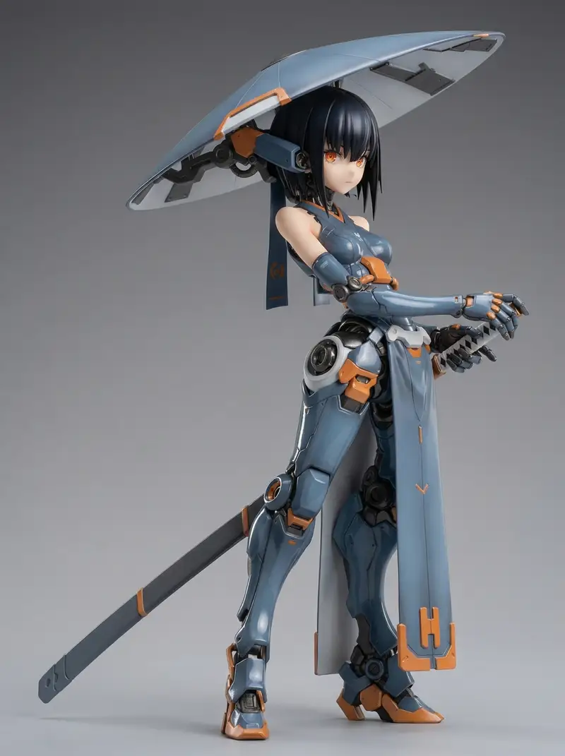 Preview of Mecha Girl figure concept generated by Nano Banana Pro