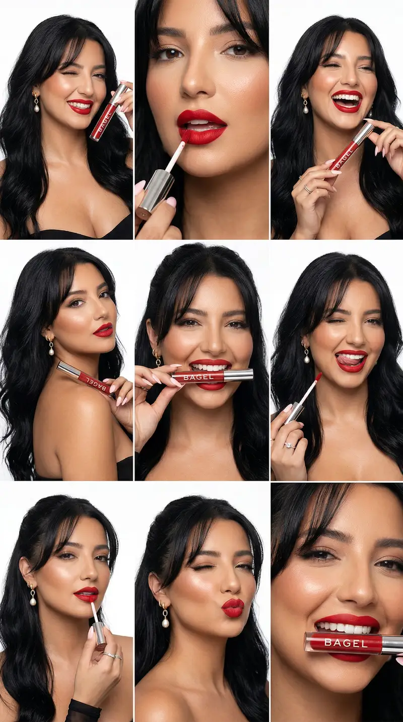 Preview of Ultra-Photoreal Beauty Campaign Contact Sheet Prompt