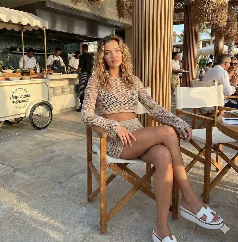 پیش‌نمایش Luxury Resort Fashion Editorial Portrait Prompt