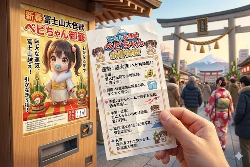 Preview of Japanese Shrine Omikuji Fortune Slip Vending Machine Snapshot