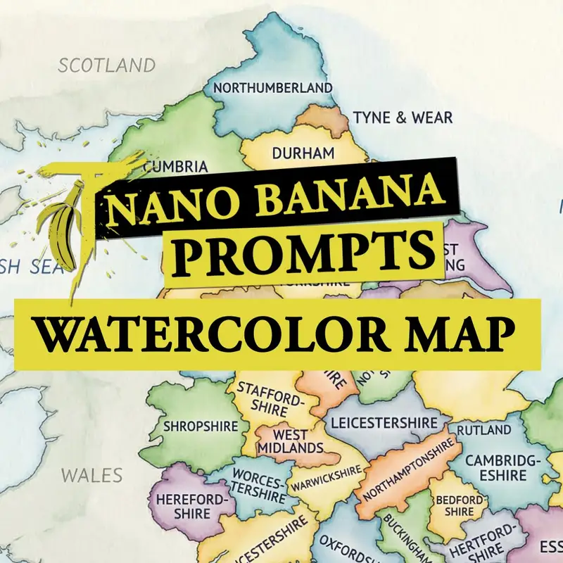 Preview of Watercolor Map Generation Prompt