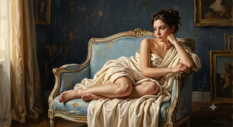Preview of Seated Woman Oil Painting