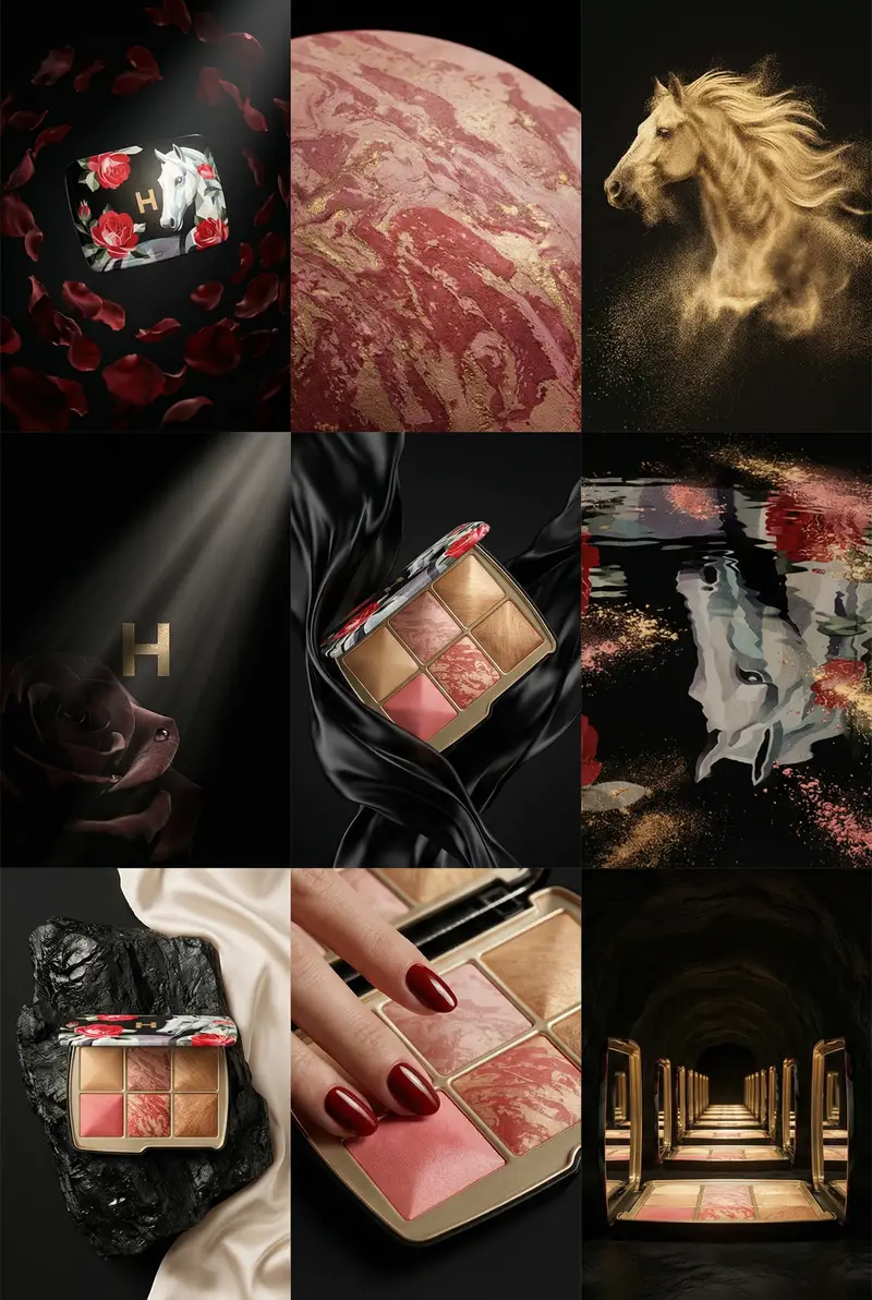 پیش‌نمایش 9-Cell Surrealist Product Photography Grid Prompt (Ukrainian)