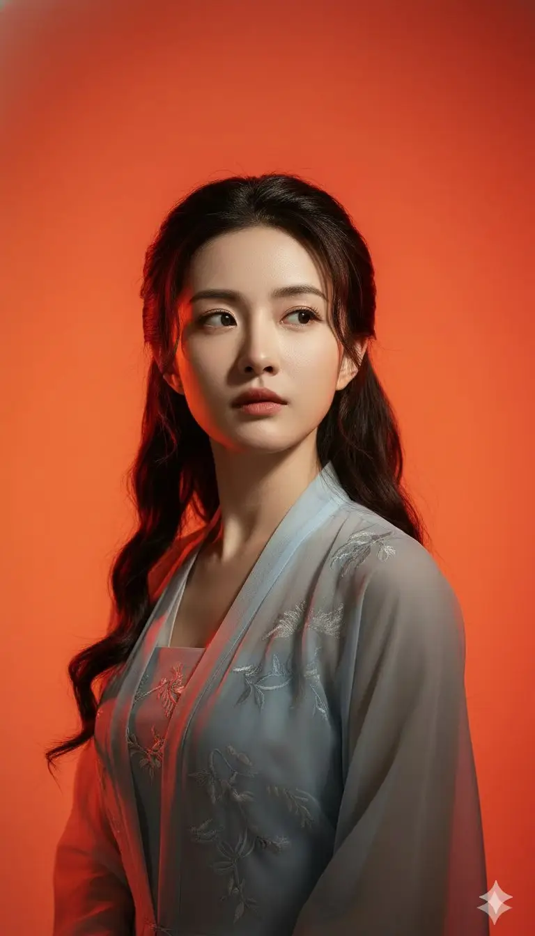 Preview of Heroic Dramatic Studio Portrait Prompt (Chinese Style)