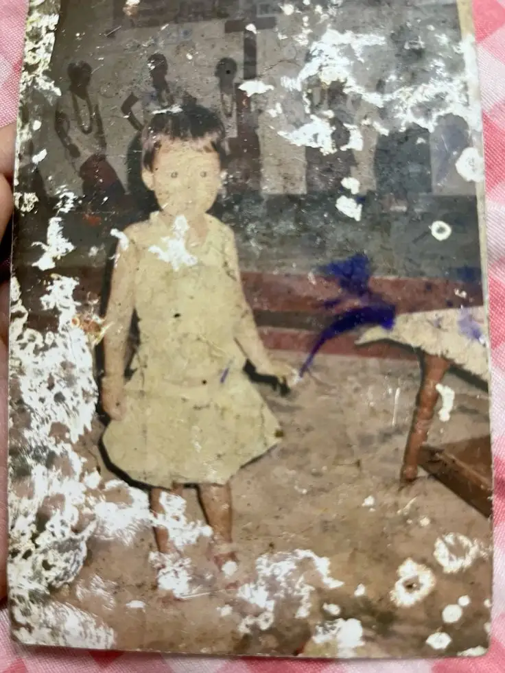 Preview of Vintage Photo Restoration of East Asian Girl