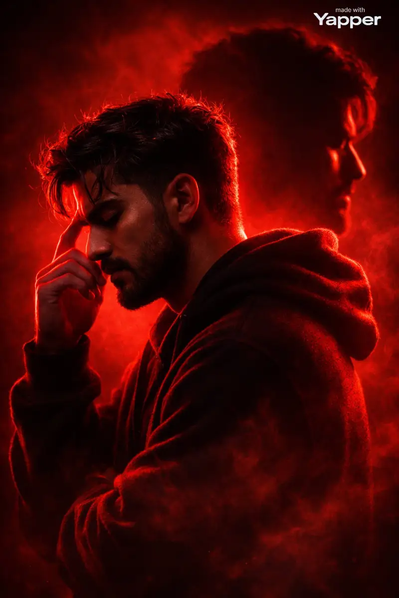Preview of Ultra-Cinematic Red Silhouette Portrait with Double Exposure