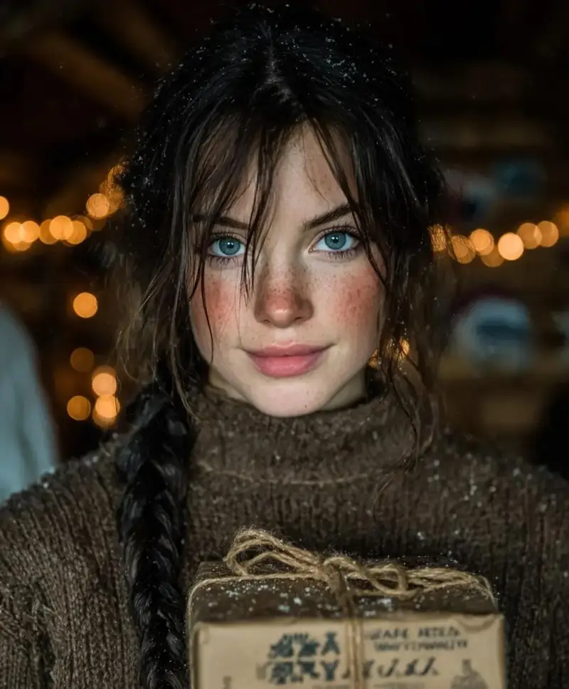 پیش‌نمایش Cinematic Winter Portrait with Shallow Depth of Field