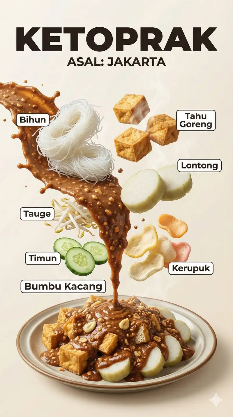 Preview of Hyper-Realistic Indonesian Food Infographic Poster