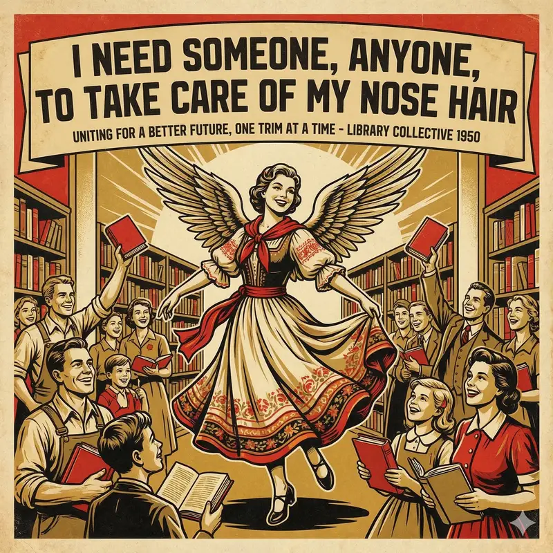 Preview of Propaganda Poster Style: Nose Hair Horror