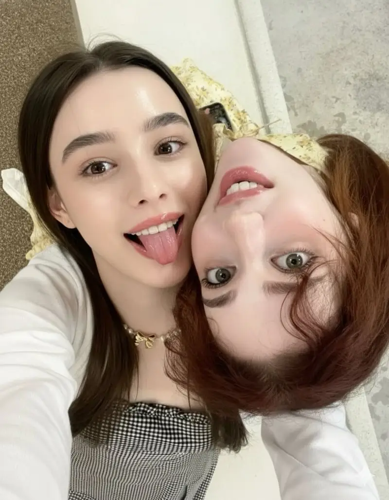 Preview of Ultra-Detailed Close-Up Selfie of Two Girls