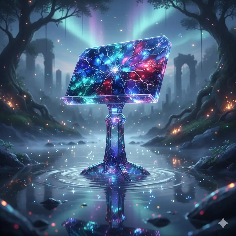 Preview of Mystical Crystal Music Stand Image Prompt