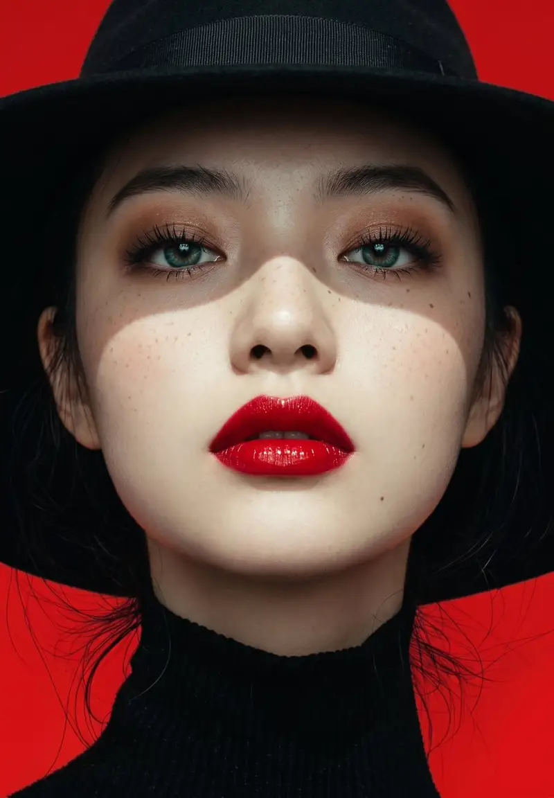 Preview of Avant-Garde Chiaroscuro Red Portrait