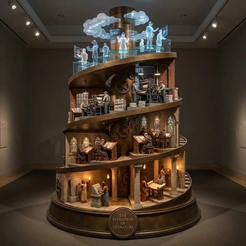 Preview of Helical Tower Sculpture Prompt for Visualizing Historical Evolution