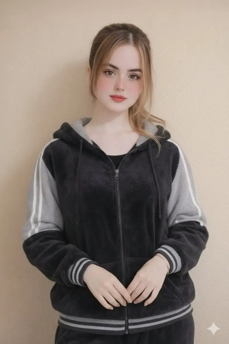 Preview of Ultra-Realistic Portrait in Velour Tracksuit