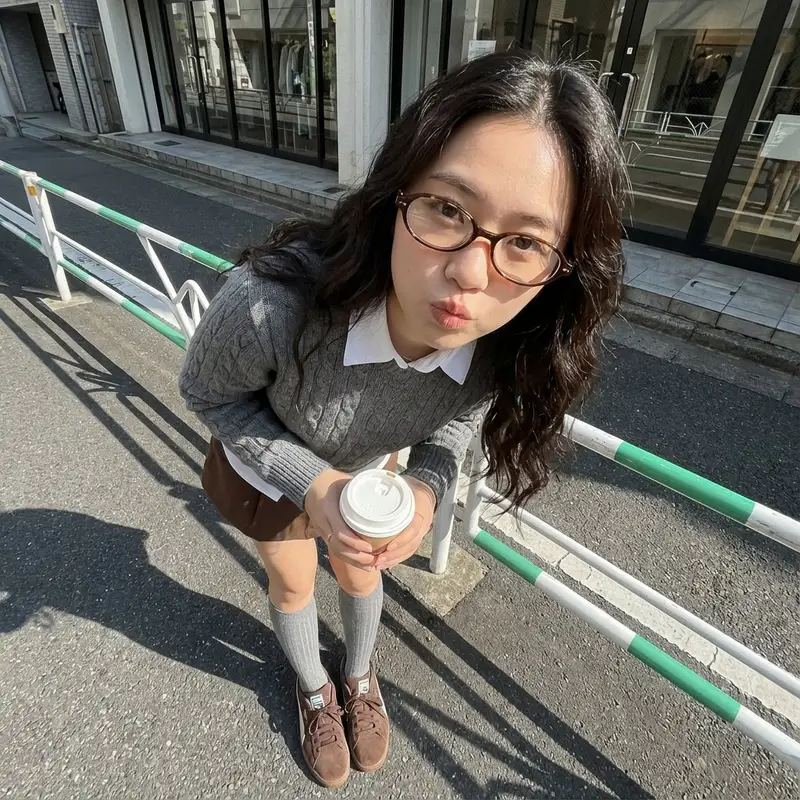Preview of Photorealistic Cute Academic Street Photography Portrait