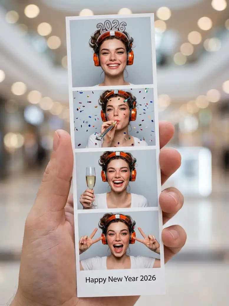 Preview of Photo-Booth Print Strip with Identity Lock