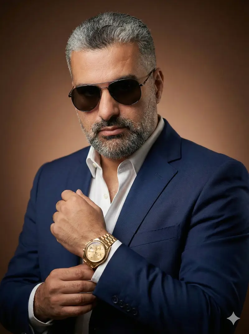 Preview of Stylish Man Studio Portrait Prompt