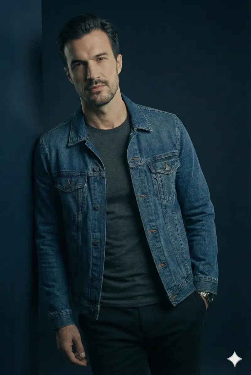 Preview of JSON Prompt for Cinematic Male Studio Portrait