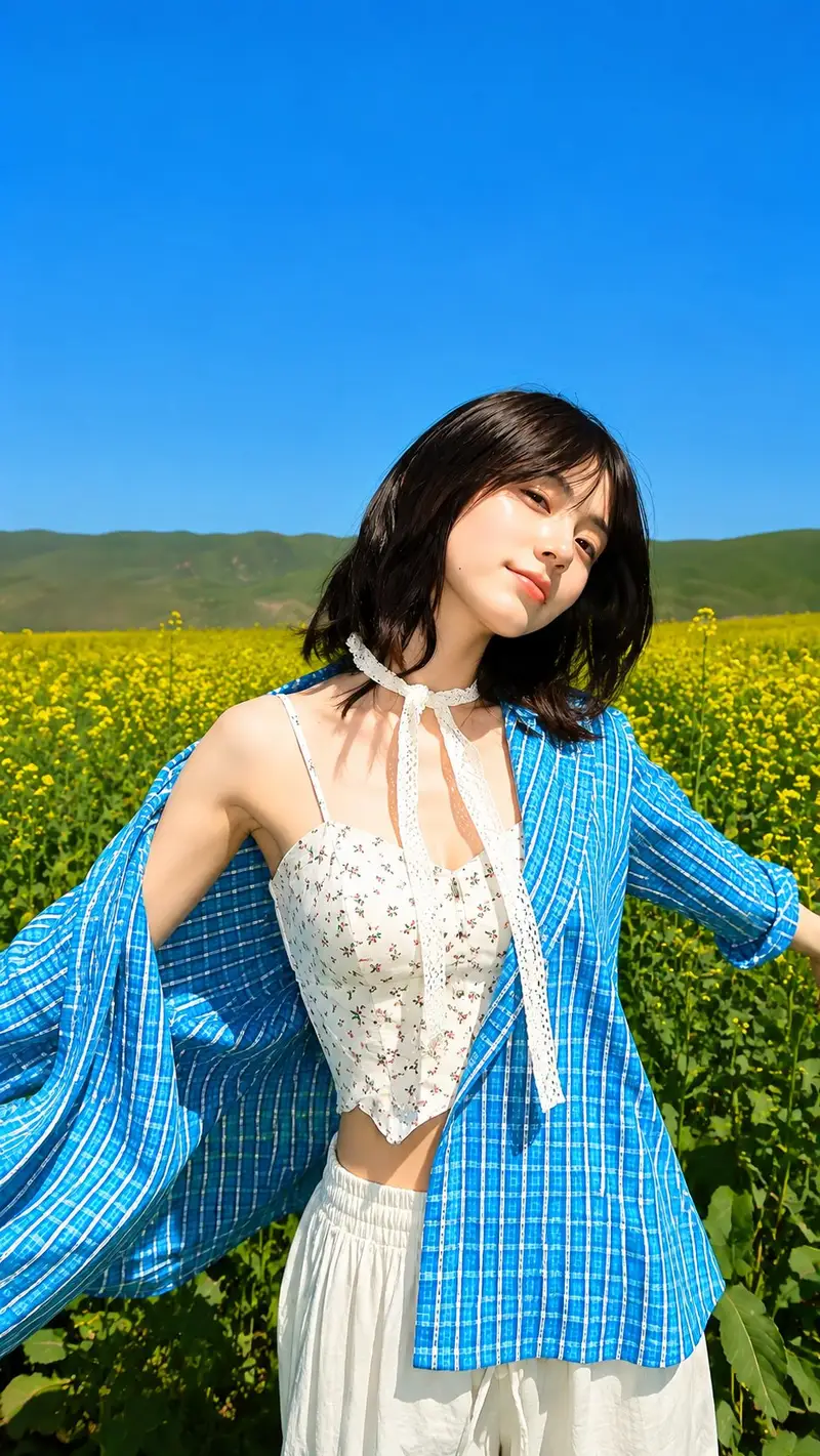 Preview of Rapeseed Field Editorial Fashion Photography