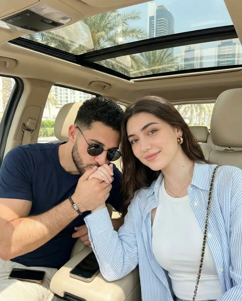 Preview of Candid Car Interior Lifestyle Photo of Couple