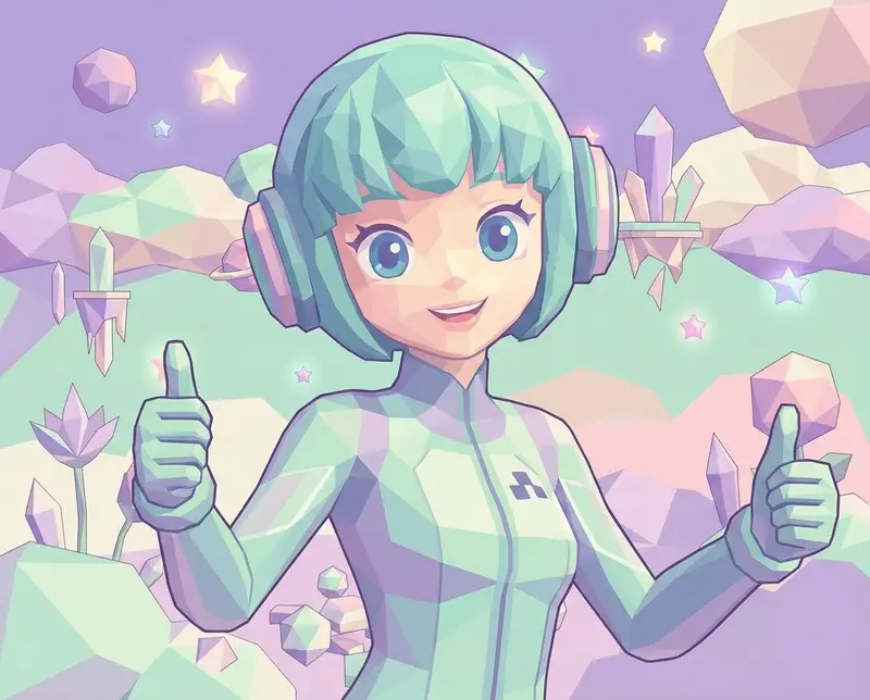 Preview of Low-Poly Geometric Character Art