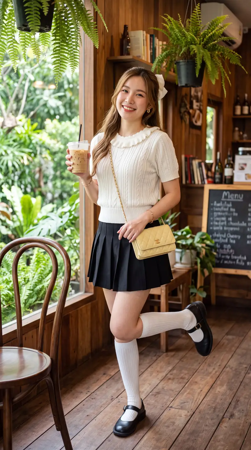 Preview of Cozy Cafe Fashion Portrait