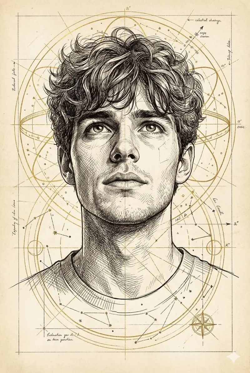 Preview of Hand-Drawn Technical Illustration Portrait Prompt