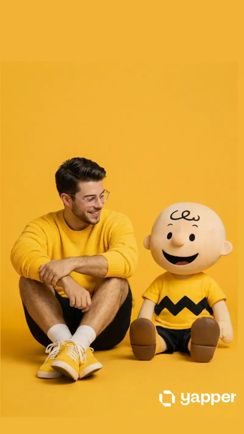 Preview of Ultra-realistic Studio Photography of Man and Cartoon Doll