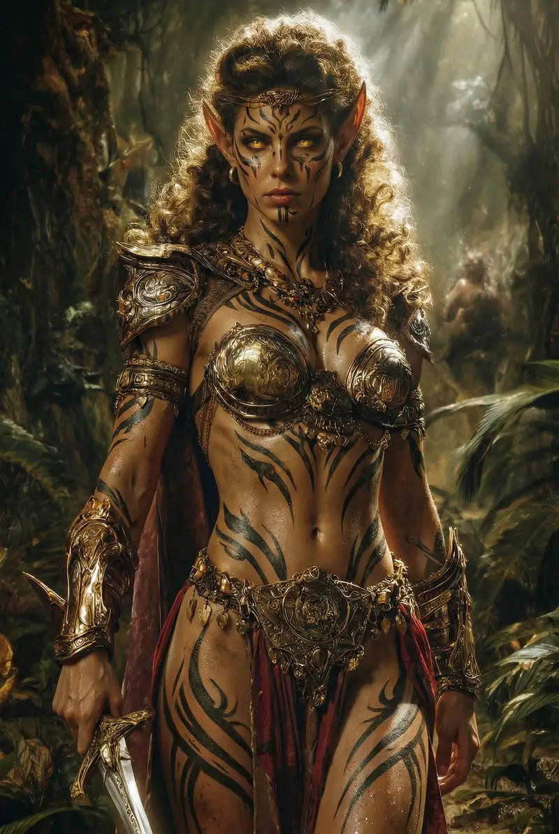 Preview of Image Editing Prompt: Add Tribal Warpaint