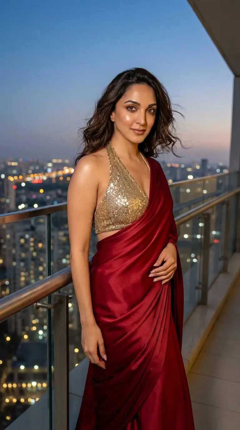 Preview of Red and Gold Saree Portrait