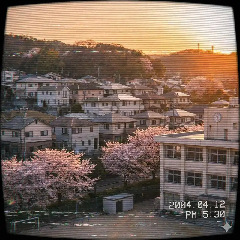 Preview of Japanese Suburb in 2000s Old Footage Style