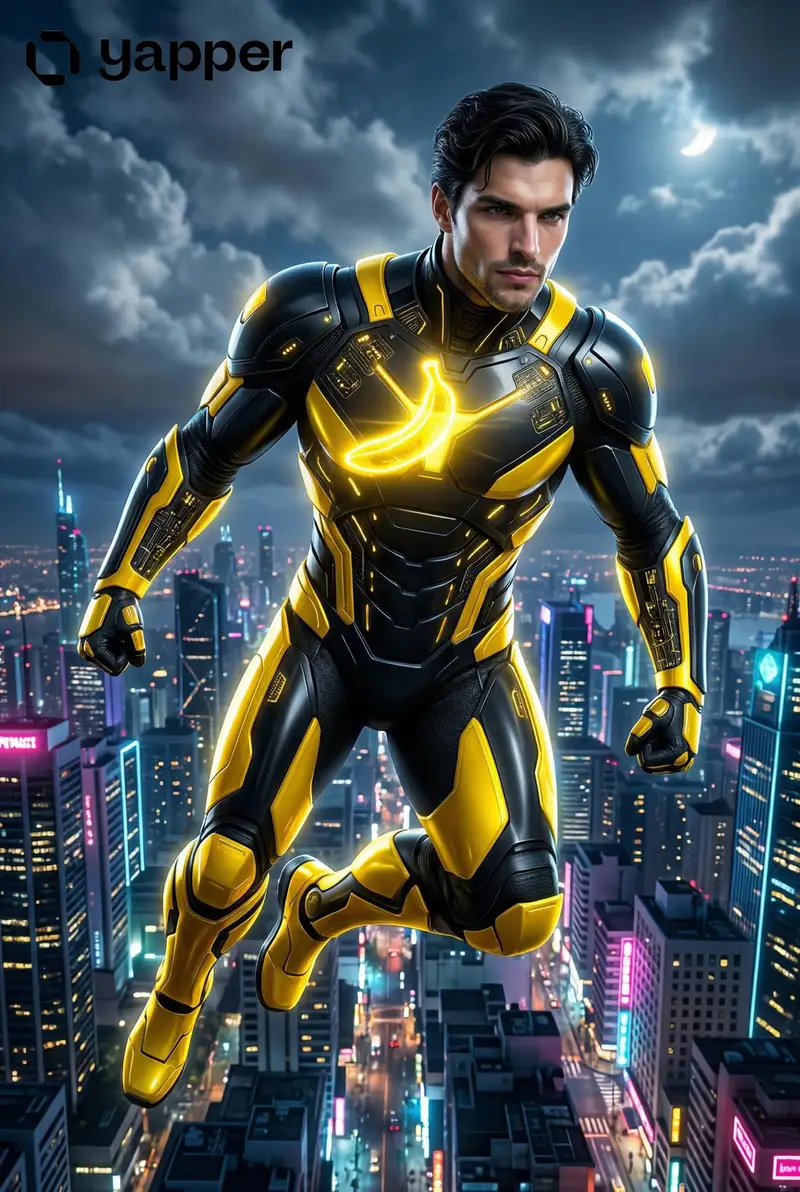 Preview of Futuristic Nano Banana Superhero Transformation Prompt