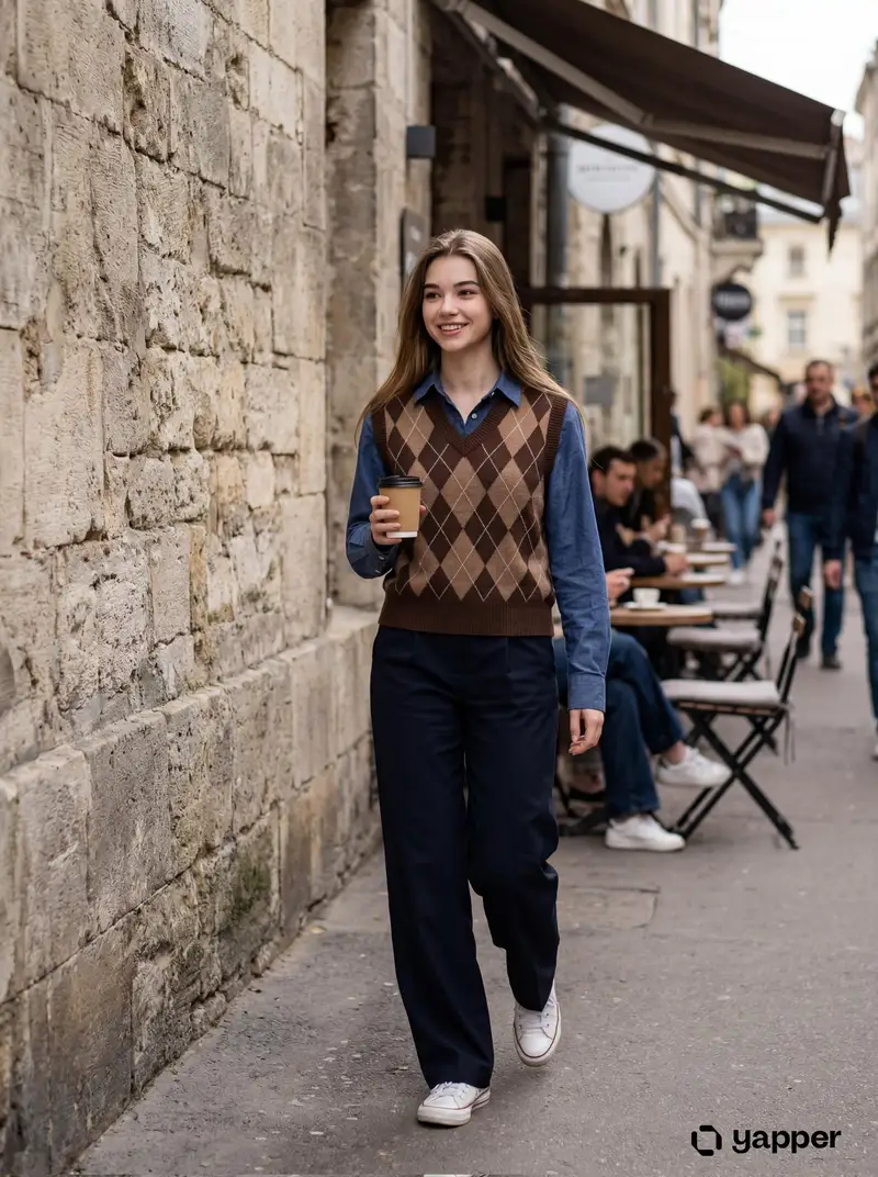 Preview of Photorealistic Lifestyle Photo of a Young Woman in an Urban Setting