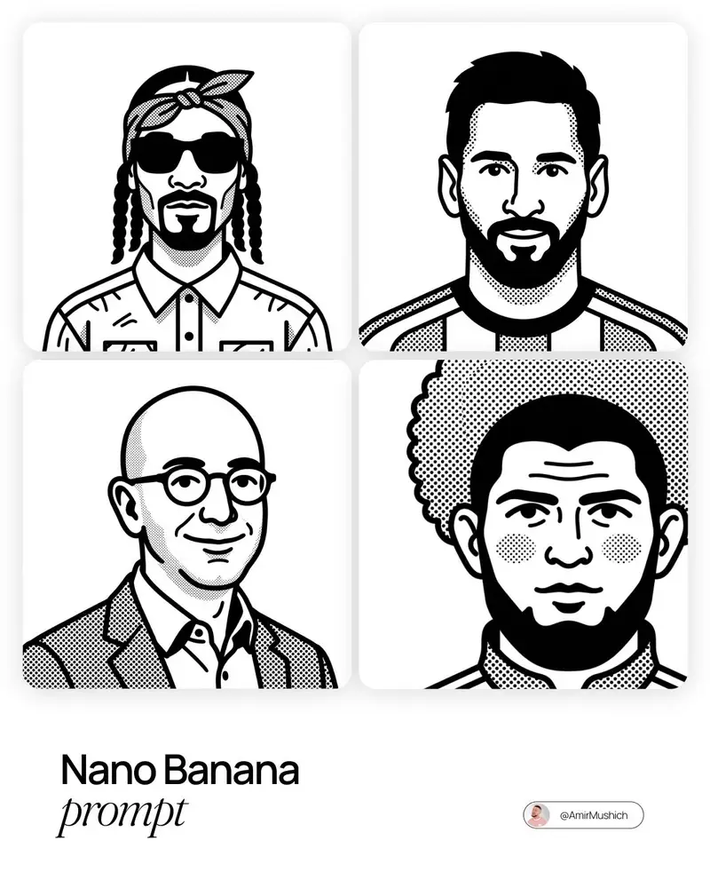 Preview of Notion-Styled Portrait Prompt