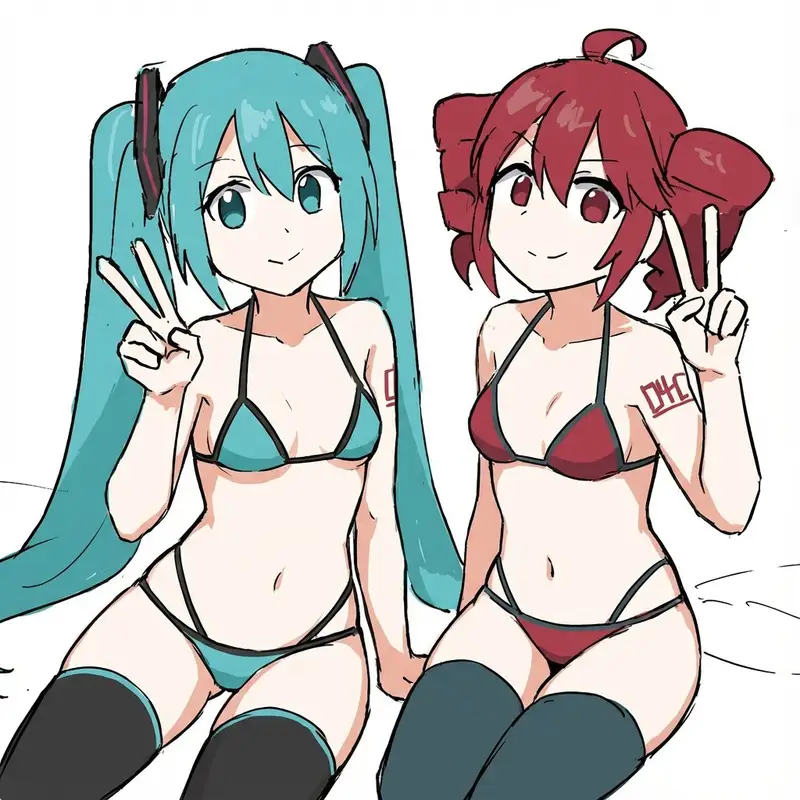 Preview of Anime Character Style Transfer to Bikini and Stockings