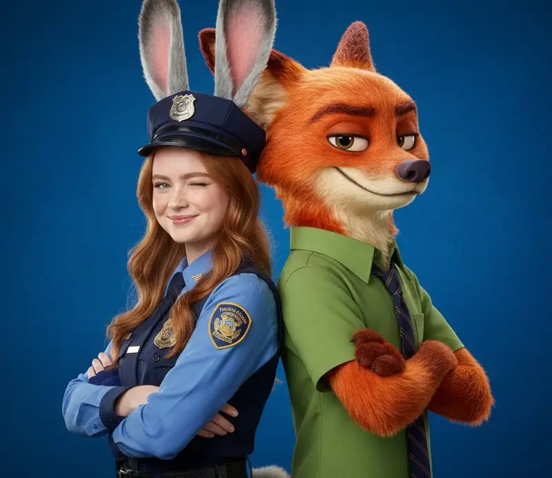 پیش‌نمایش Hyper-Realistic Zootopia Cosplay Portrait with Identity Lock