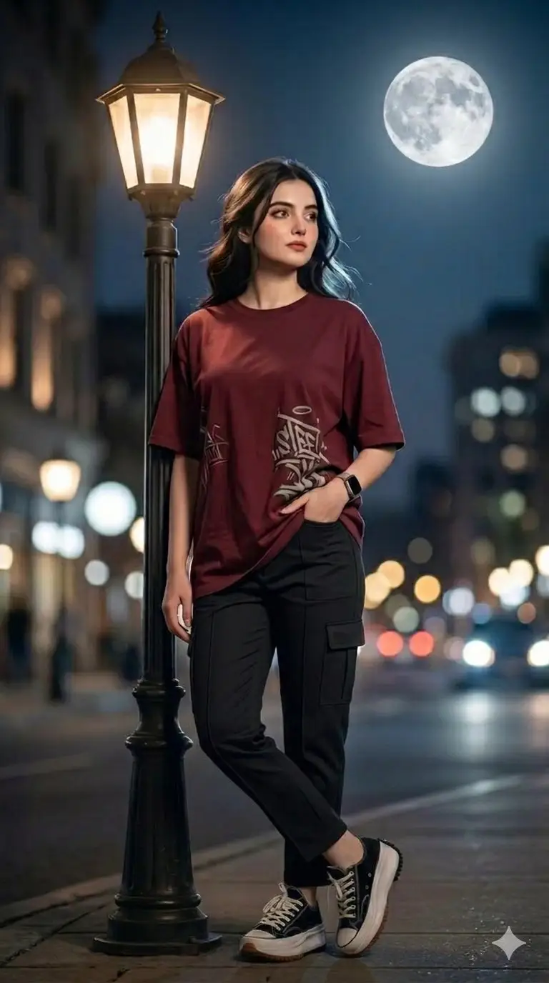 پیش‌نمایش پرتره شب شهری با بوکه نرم