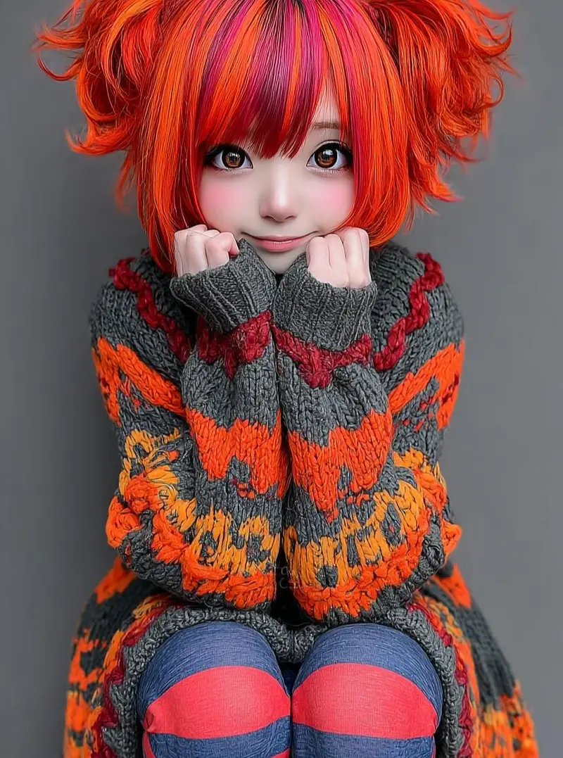 Preview of Kawaii Doll Magical Realism Character Portrait Prompt