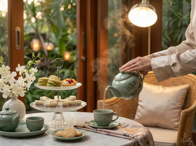 پیش‌نمایش Photorealistic Vietnamese Afternoon Tea Scene