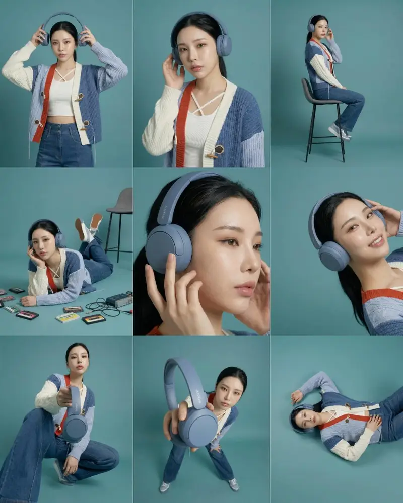 Preview of 3x3 Storyboard Grid of a Young East Asian Woman