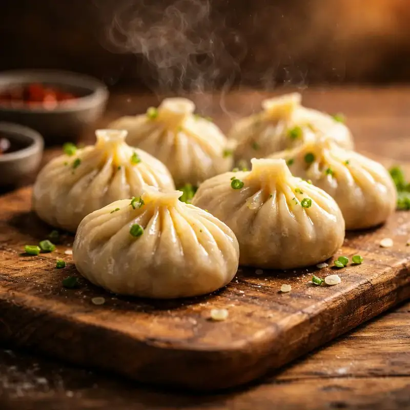Preview of Cinematic Food Photography of Deconstructed Dumplings