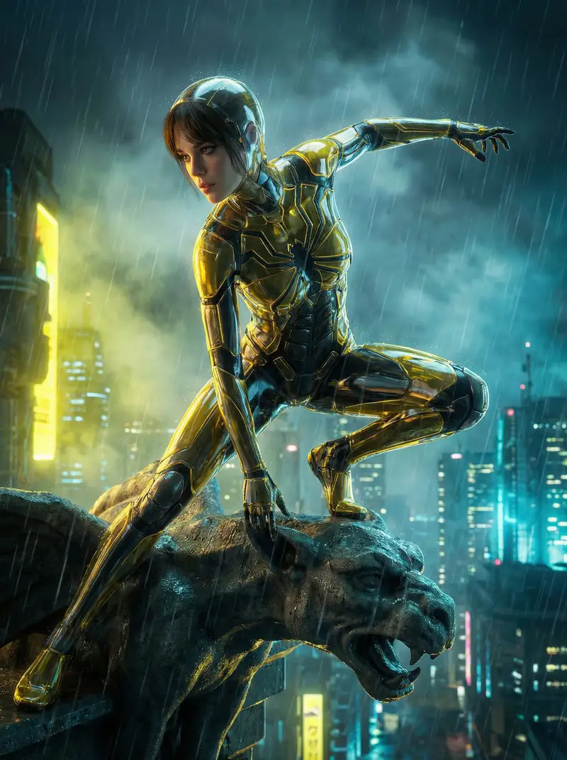 Preview of Crystal Spider Suit in Neo-Tokyo