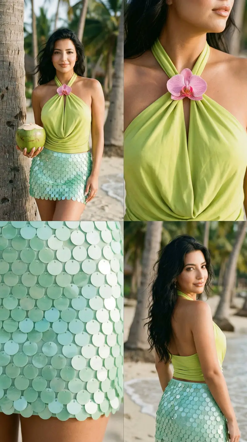 Preview of Tropical Fashion Editorial Collage Prompt